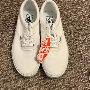 Brand new never before worn white Vans